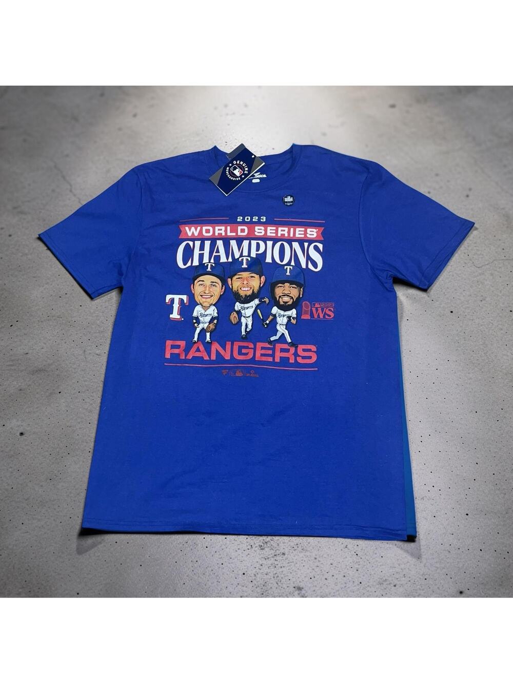 Texas Rangers 2023 World Series Champions MLB Baseball T-Shirt Mens L Fanatics